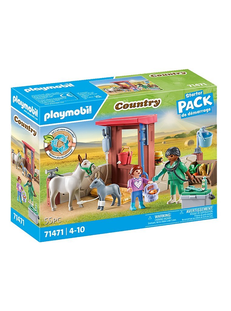 PLAYMOBIL 71471 Tierarztmission mit Eseln