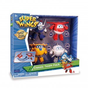 Super Wings Transformujúce postavy Teampack 4 lietadiel (Jett, Todd, Astra a agent Chase)