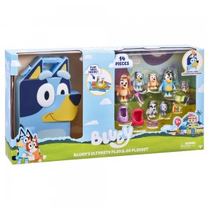 Moose Toys Bluey Špičková herná sada Bluey Play and Go so zberateľským prenosným boxom