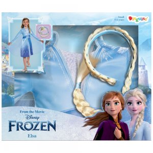 Disney Princess Elsa Frozen Ledové Království Kostým se sadou příčesků 5-6 let