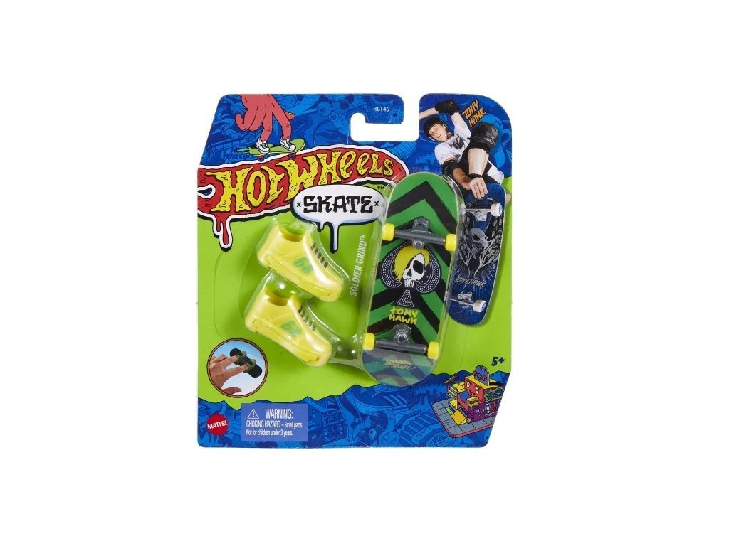 Hot Wheels Skate Fingerboard And Shoes Tony Hawk Soldier Grind