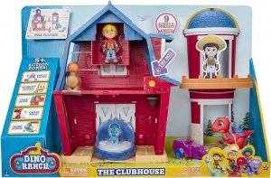 Jazwares Dino Ranch Hrací sada domeček se skluzavkou klubovna se světlem a zvuky