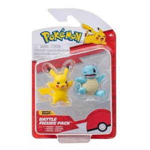 Jazwares Pokémon figúrky Pikachu a Squirtle 5 cm