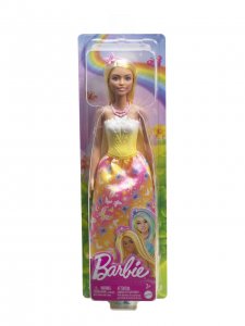 Barbie Pohádková princezna žlutá HRR09