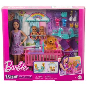 Barbie Opatrovateľka Skipper s dvojčatami herný set HXM99
