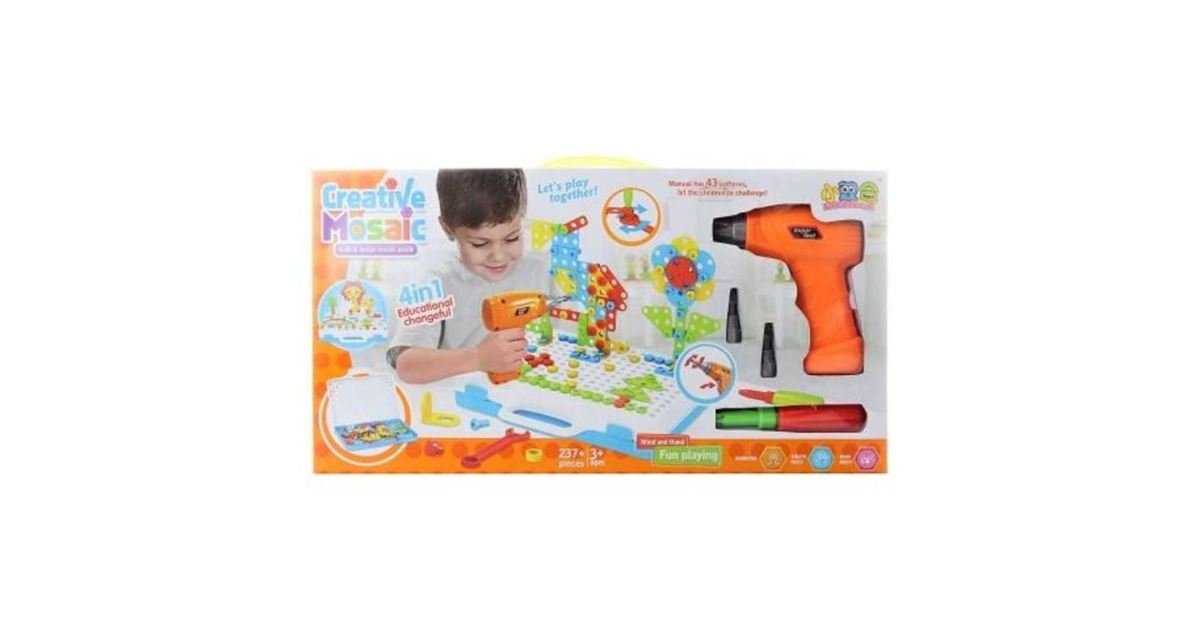 Lamps Stavebnice šroubovací s vrtačkou 237 ks 46 x 24,5 x 7 cm