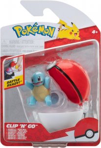 Jazwares Pokemon Clip and Go Pokéball-Figur Squirtle