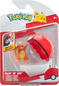 Jazwares Pokemon Clip and Go Pokéball-Figur Squirtle
