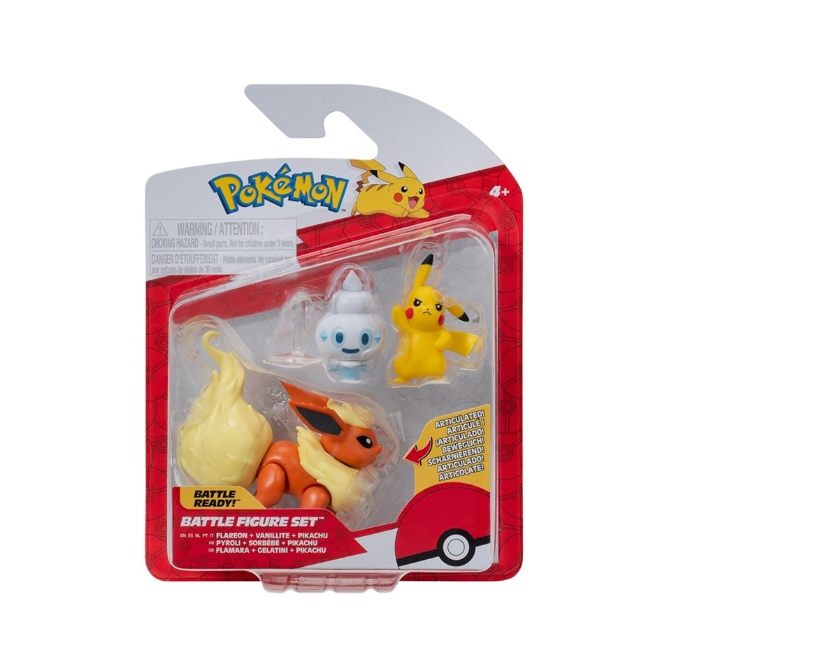 Jazwares Pokémon Battle figures Pikachu a Vanillite a Flareon