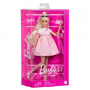 Mattel Barbie DELUXE Modelka Šaty s mašľou, HYV27