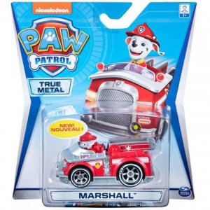 Spin Master Tlapková patrola Kovové autíčko Marshall True Metal