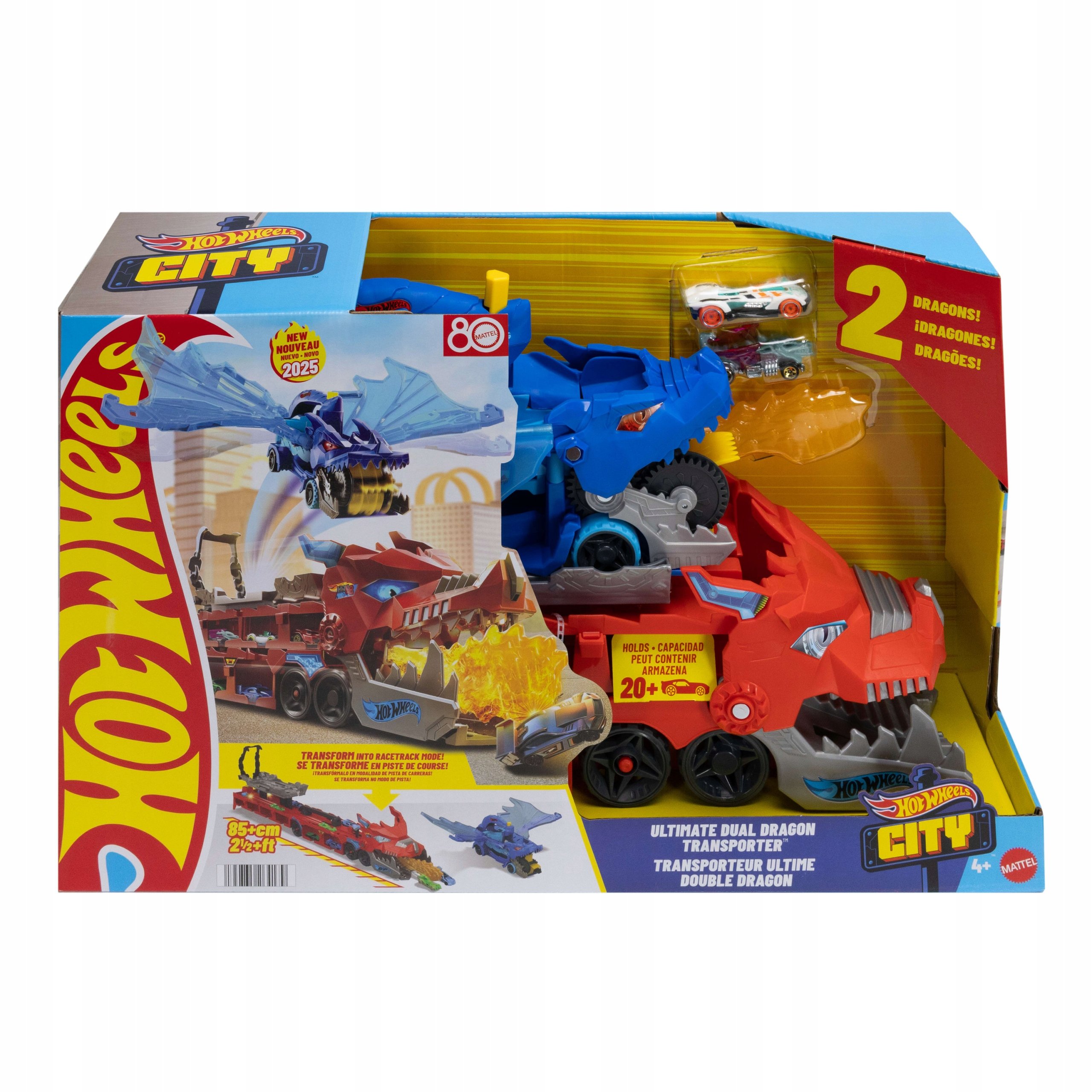 Mattel Hot Wheels City Ultimátny dračí ťahač 2 angličáky JBM72
