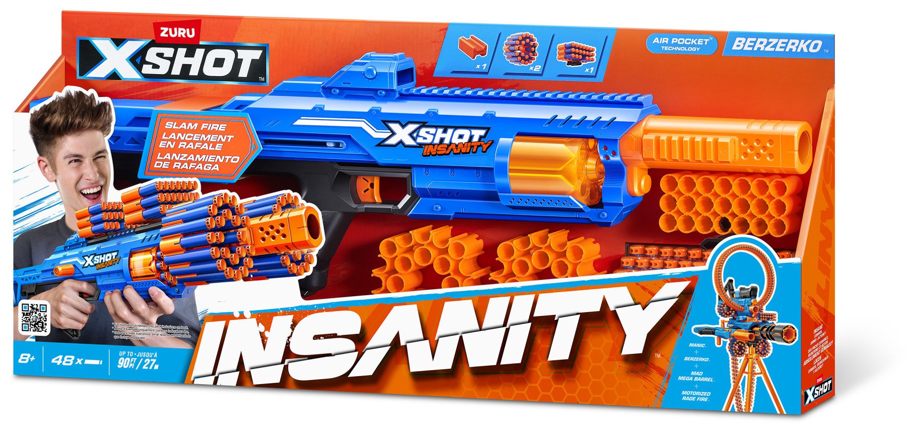 XSHOT Blaster Insanity Berzerko s 48 šipkami 36610