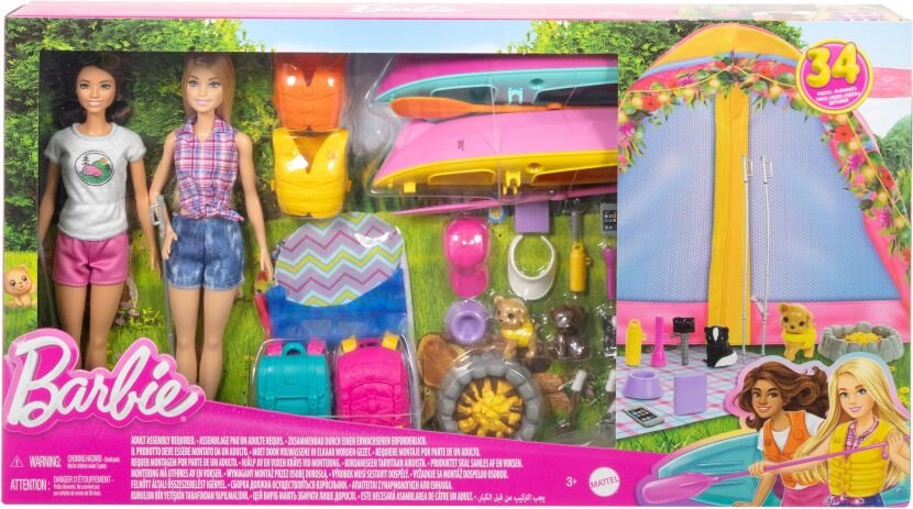 Mattel Barbie Barbie kempovací sada s panenkami a doplňky HYT66