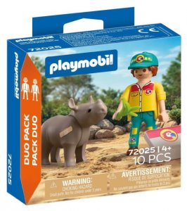 PLAYMOBIL 72025 Ošetřovatel s nosorožcem