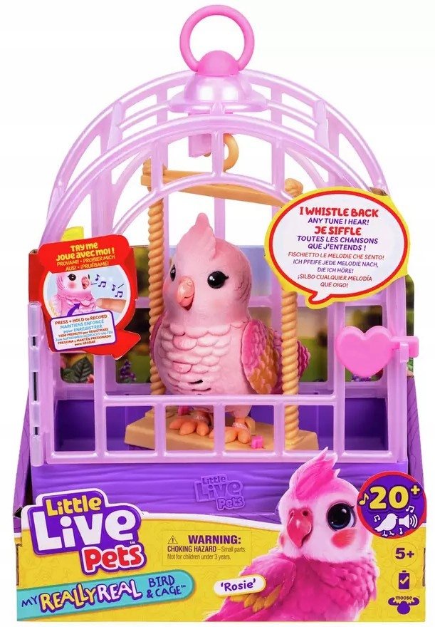 Little Live Pets Mluvící ptáček s klecí My Really Real Rosie