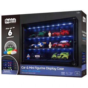 Build-it Display Vitrína na Minifigurky a Auta s osvětlením