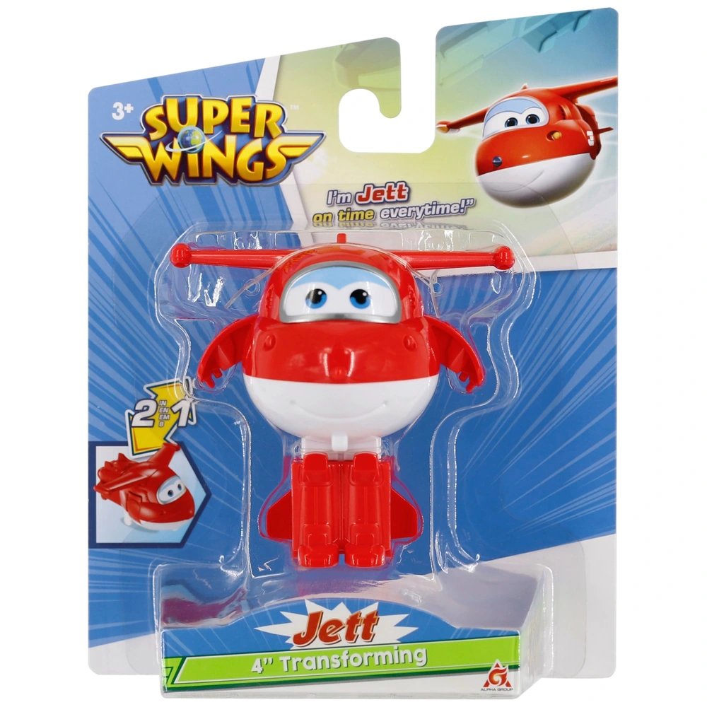 Super Wings 2v1 Transformační letadlo Jett 12cm