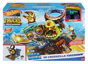 Hot Wheels Autodráha Monster Trucks Mega-Wrex versus Crushzilla v aréne