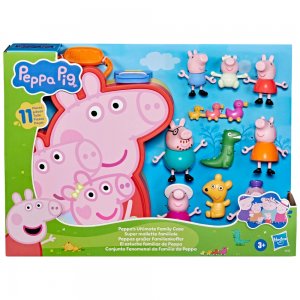 Hasbro Prasiatko Peppa Veľký rodinný kufor Prasiatka Peppa s 10 figúrkami