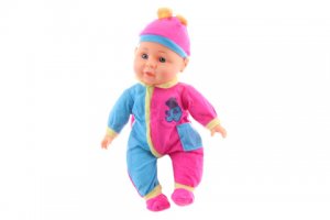 Miminko zvukové 30 cm barevný obleček