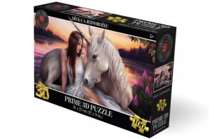 Puzzle 3D - Dívka a jednorožec