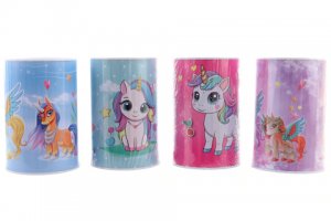 Pokladnička jednorožci kovová