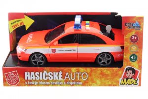 Hasičské osobní auto s českým hlasem 24 cm
