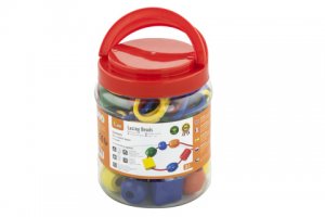 Dřevěné navlékání dřevěných korálků - extra velké