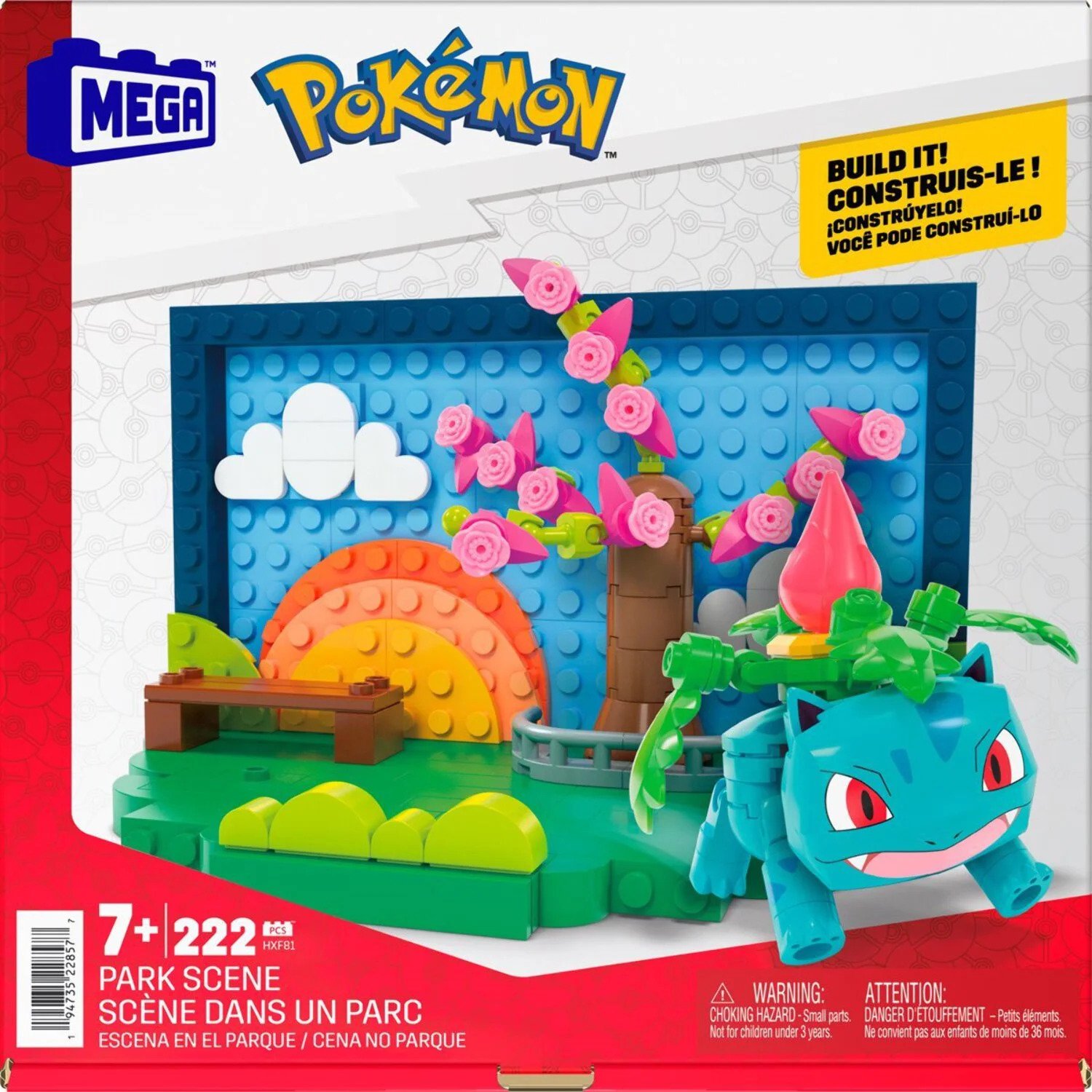 MEGA Bloks Pokémon Ivysaur v parku Diorama HXF81