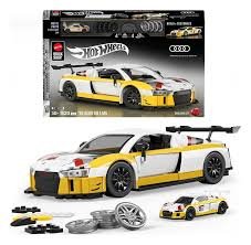 Mattel Brick Shop stavebnica Hot Wheels Elite Series 15 Audi R8 LMS 820 dielov JFT18