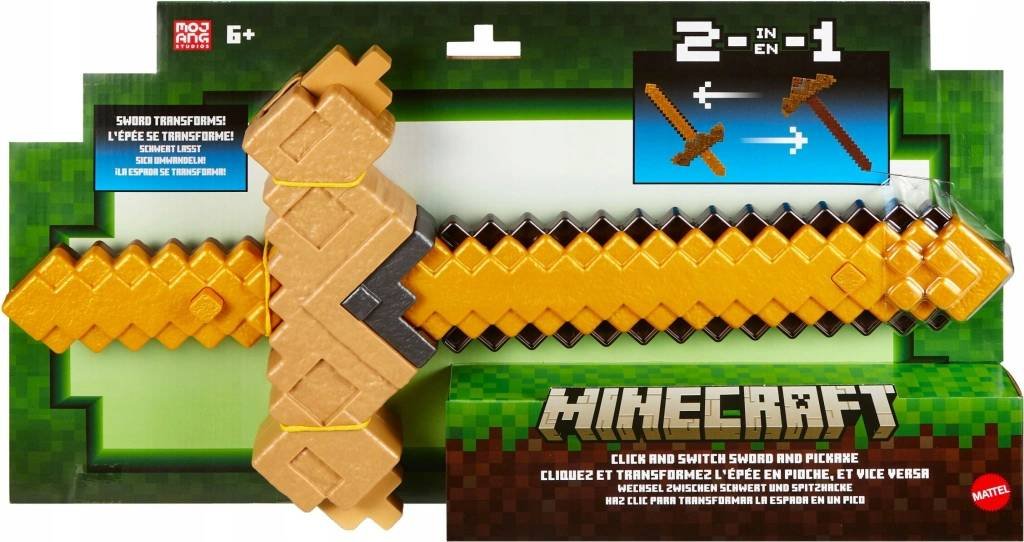 Mattel Minecraft transformující se meč/krumpáč JKC15