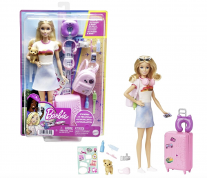 Mattel  Barbie MALIBU NA CESTÁCH s kufrem a pejskem HJY18
