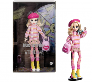 Mattel Monster High X Wednesday Enid Sinclair v růžovém outfitu HXJ05