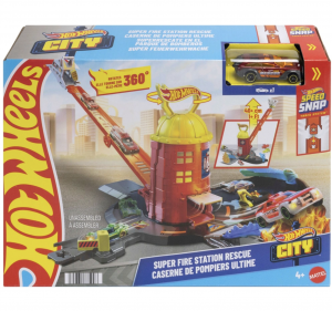 Hot Wheels City Super hasičská stanice + dráha JHL95