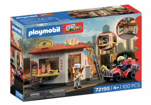 Playmobil 72195 Hasičská čtyřkolka u stánku