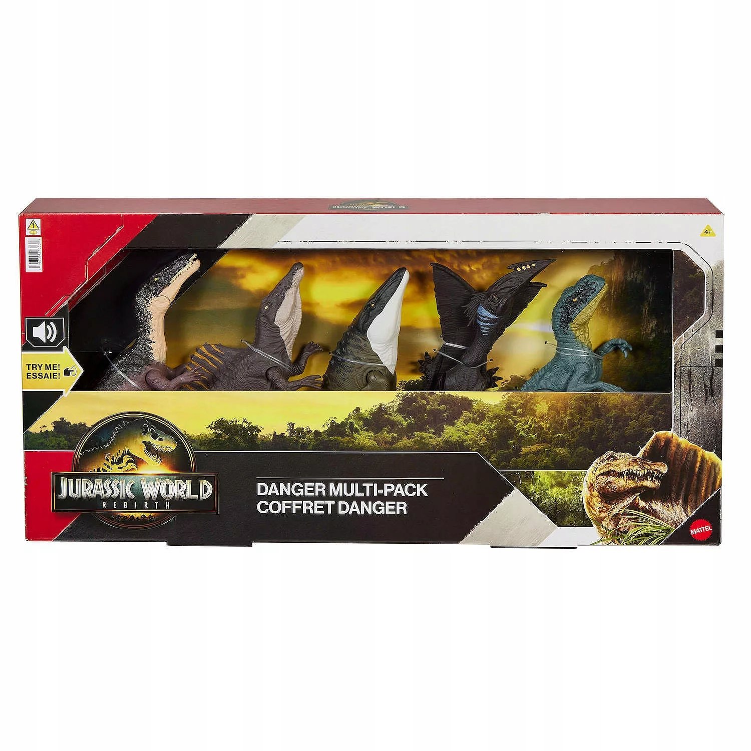 Mattel Jurassic World JURSKÝ SVĚT REBIRTH SET 5 FIGUREK DINOSAURŮ se zvukem JCH15