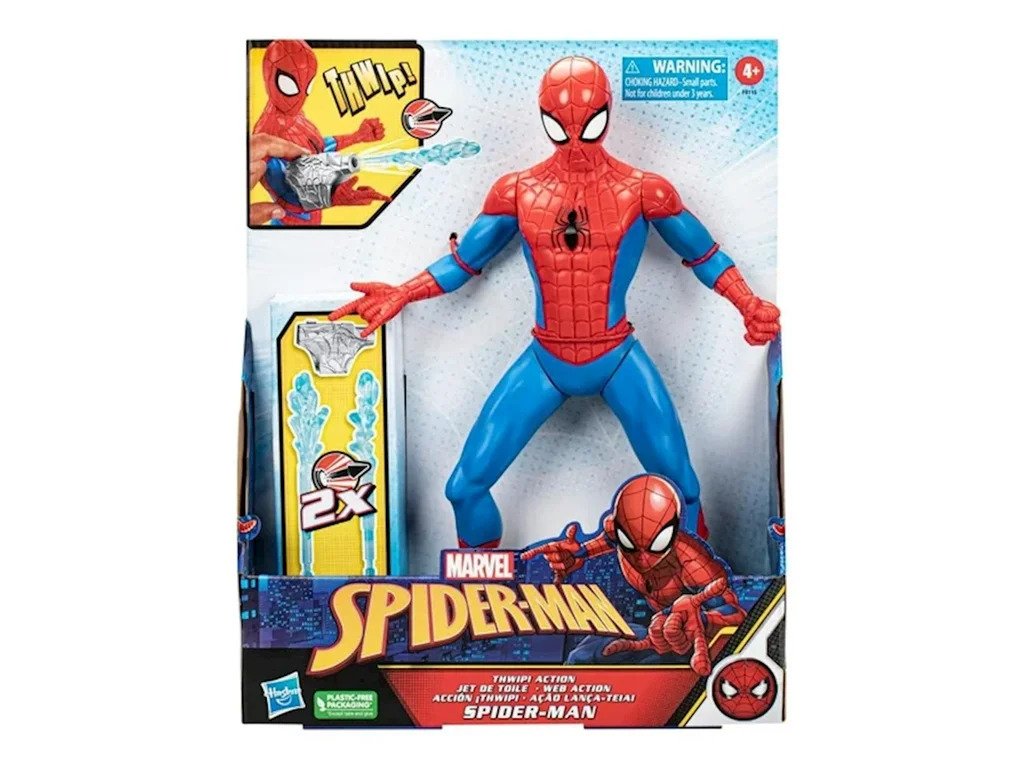 Hasbro Marvel Spiderman s ručním odpalovačem  35 cm F8115
