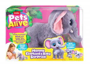 Zuru Pets Alive Sloní maminka s překvapením pro mláďata