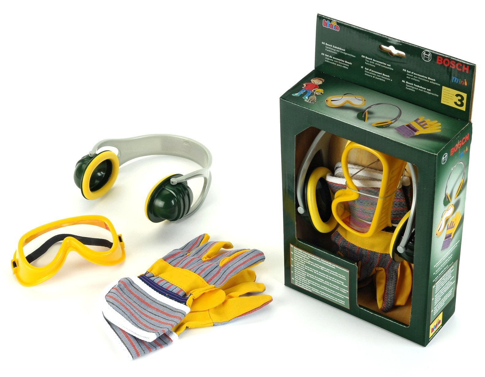 Klein Bosch set slúchadlá rukavice okuliare
