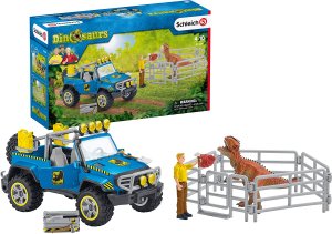 Schleich 41464 Terénní vůz s venkovním výběhem pro dinosaura