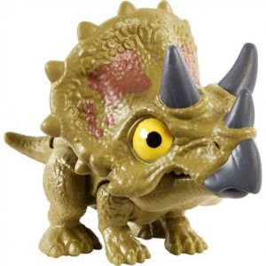Mattel Jurassic World SNAP SQUAD Triceratops mit beweglichem Kiefer
