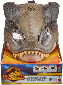 Mattel Jurský svět T Rex maska na obličej se zvuky GWD71