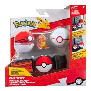 BOTI Pokémon Clip and Go set Charmander s páskem Poké ball + Premier ball
