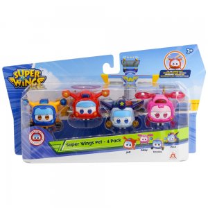 Super Wings Pet svietiaca - 4 figúrky v balení