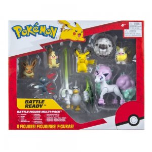 Jazwares Pokémon balení 8 figurek Yamper Wooloo Pikachu 8 Hangry Morpeko Full Belly Morpeko Toxel Galarian Ponyta Sirfetch'd