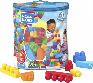 Mega Bloks Mega Kostky v plastovém pytli 80 ks