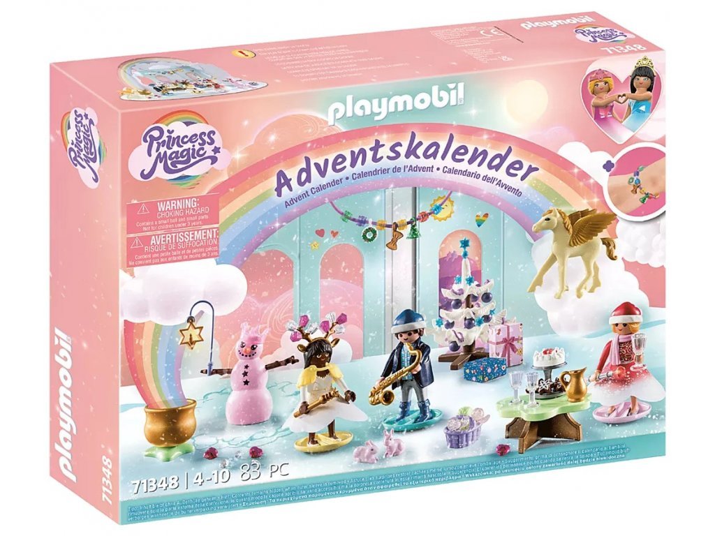 Playmobil Princess 71348 Adventskalender „Weihnachten unter dem Regenbogen“.