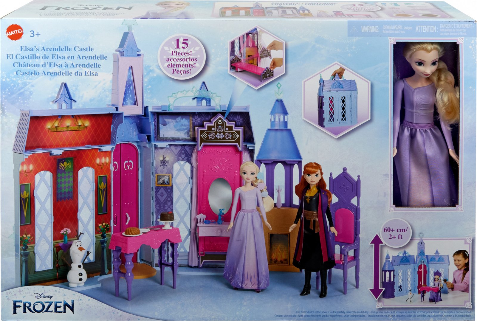 MATTEL LEDOVÉ KRÁLOVSTVÍ KRÁLOVSKÝ ZÁMEK ARENDELLE S PANENKOU HLW61