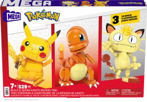 Pokémon Mega Construx Kanto Region Trio Pikachu a Charmander a Meowth